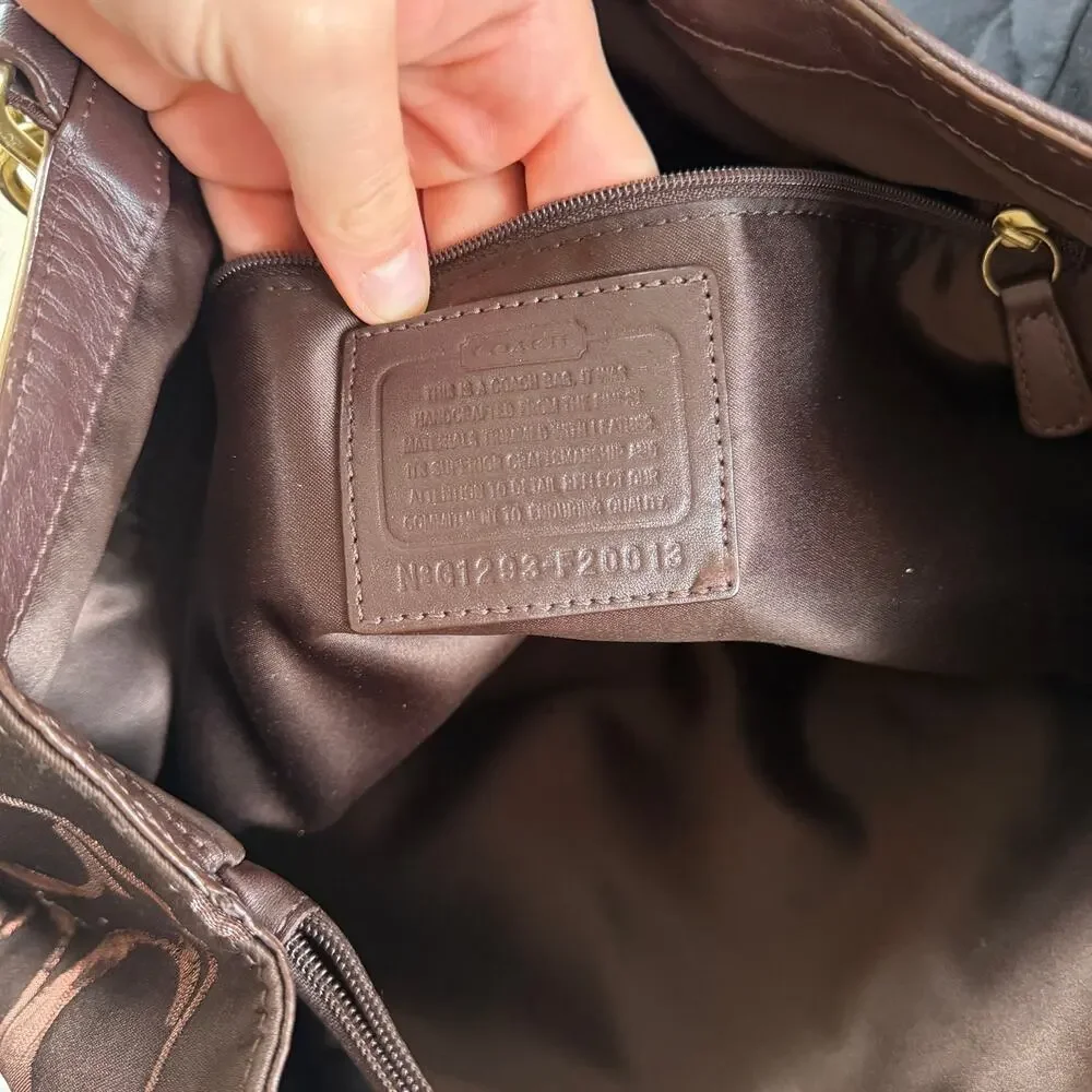 Coach Patchwork Metallic Signature Tote Bag